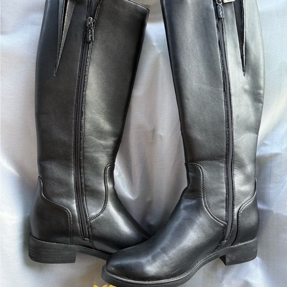 ☔️ COLLEGE AQUA Riding Boots 👢 🐎 EUC low heel - Picture 4 of 15